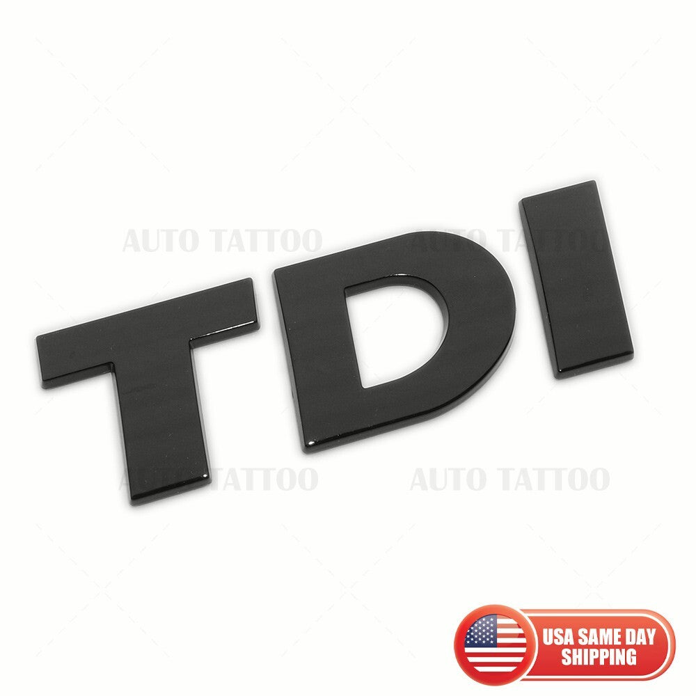 Volkswagen TDI Rear Truck Boot Lid Nmaeplate Badge Emblem Black