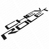 19-22 Silverado CHEVROLET Tailgate Insert 3D Letter Badge Nameplate Emblem Black