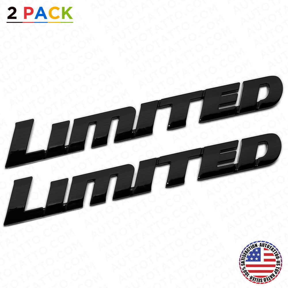 2x For 4Runner Sequoia Tacoma Tundra Limited Rear Door Emblem Badge Gloss Black