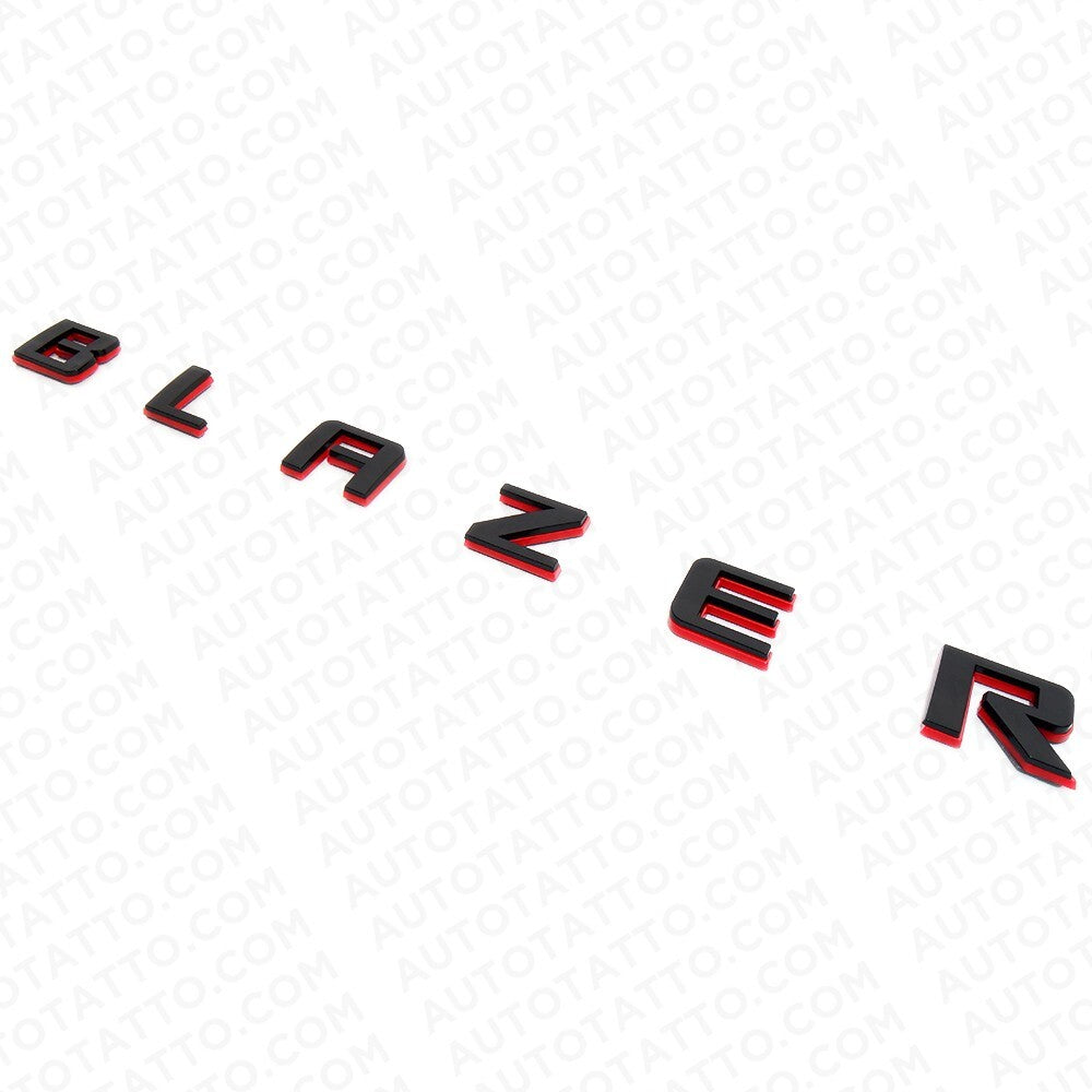 2pcs 19-23 Chevrolet Blazer Front Door Redline Letter Nameplate Badge Emblem