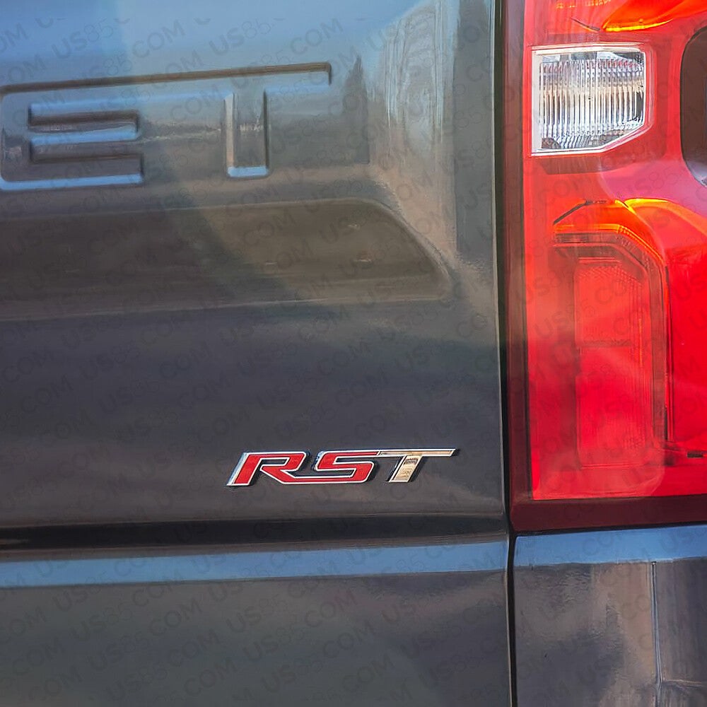 19-22 OEM Chrome Chevy Silverado Tailgate RST Letter Logo Emblem Badge 4x4 Sport