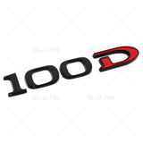 Tesla Rear Liftgate Lid Model 100D Nameplate Logo Badge Emblem Sport Black & Red