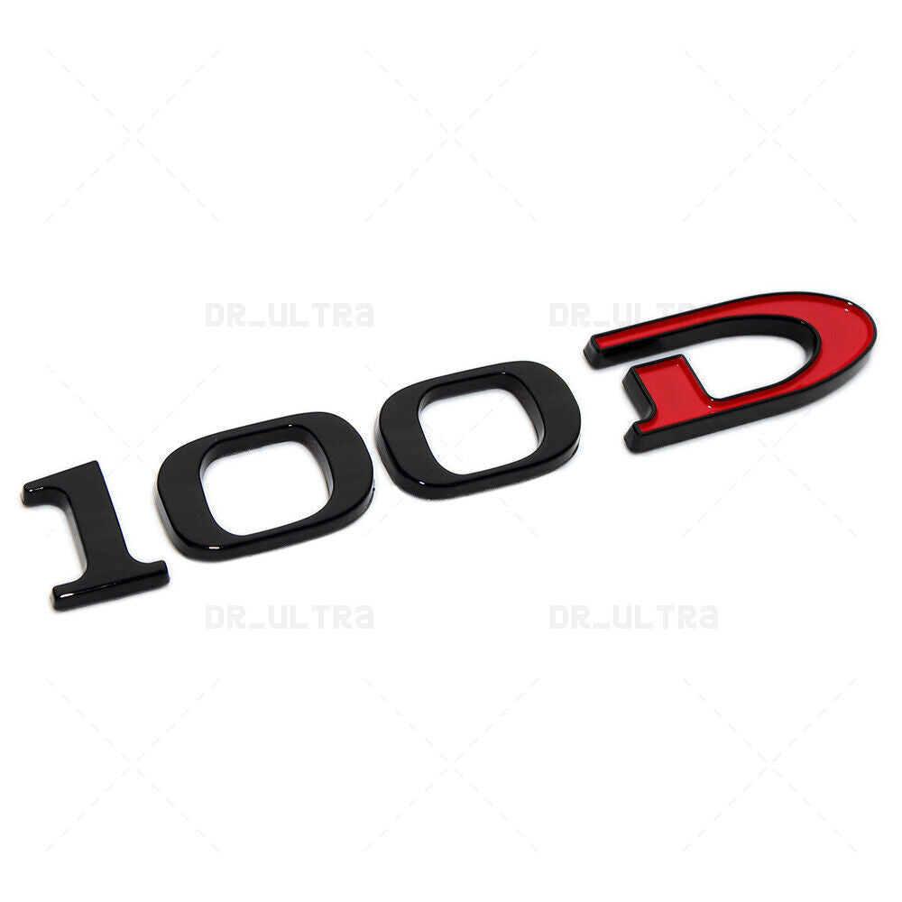 Tesla Rear Liftgate Lid Model 100D Nameplate Logo Badge Emblem Sport Black & Red