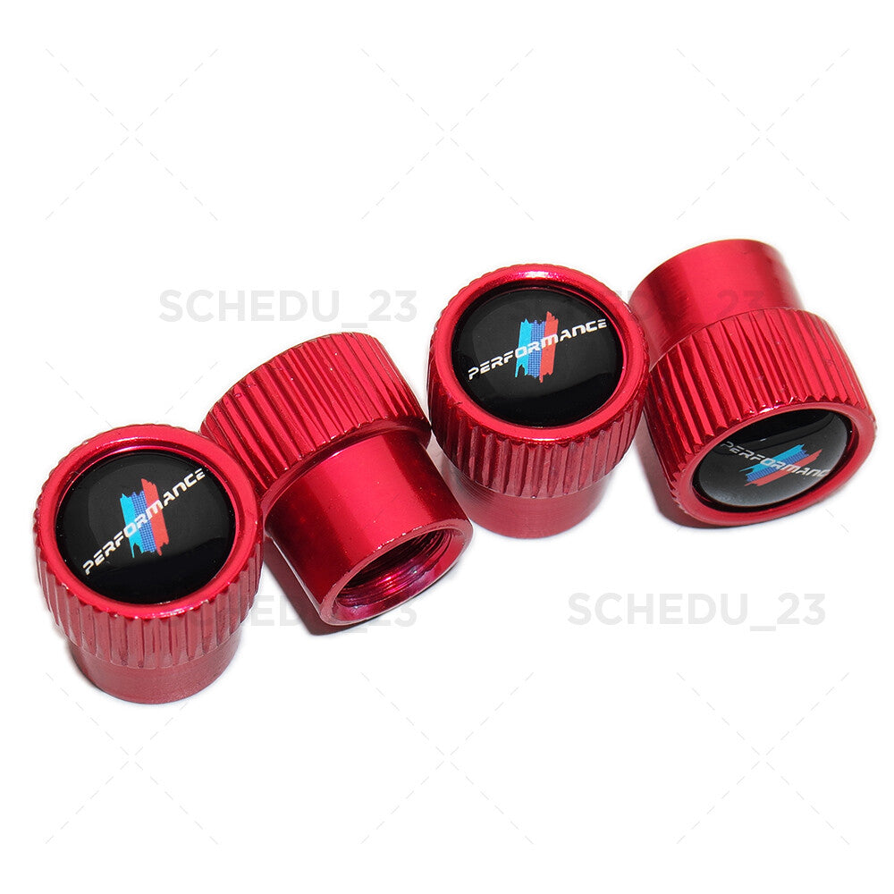 BMW Performance Roundel Car Wheels Tire Air Valve Cap Stem Dust Cover Sport ///M