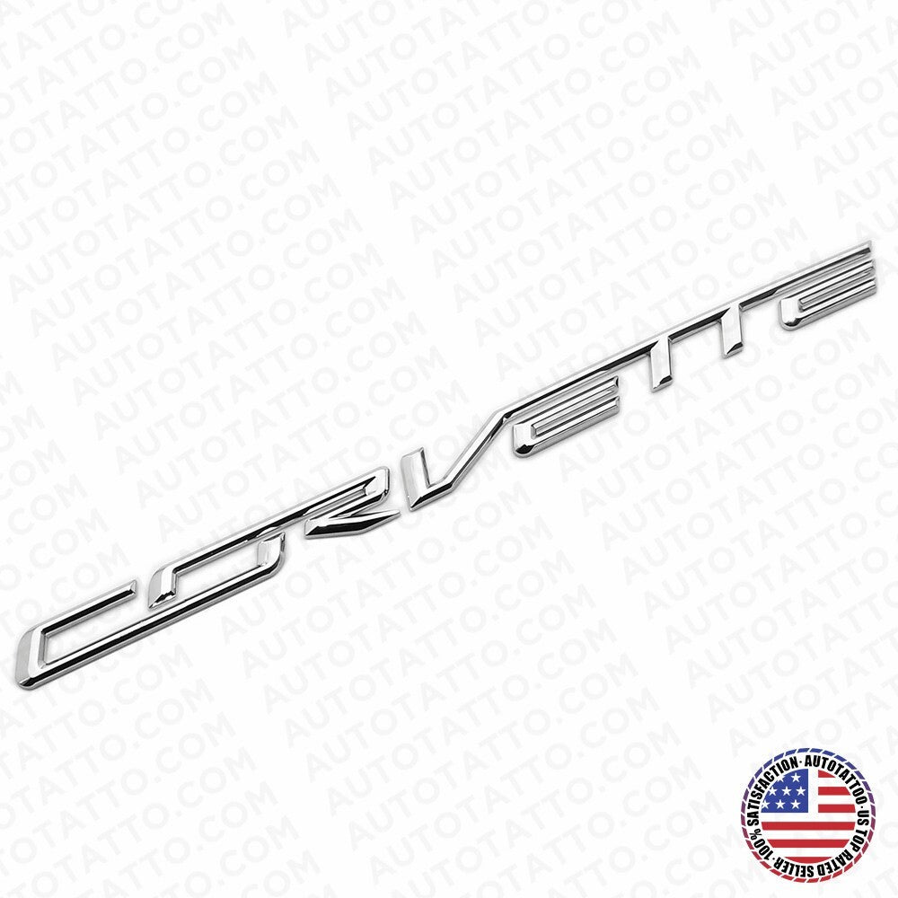 For 14-19 Corvette C7 R Z06 OEM Chrome Rear Bumper Letter Badge Emblem Sport
