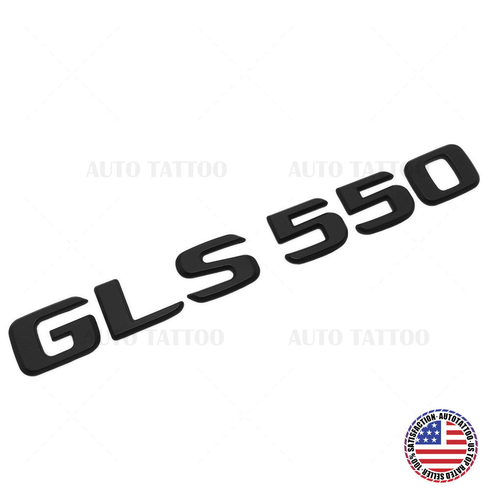 17-19 Mercedes GLS 550 Letter Emblem Liftgate Logo Badge AMG Sport Matte Black