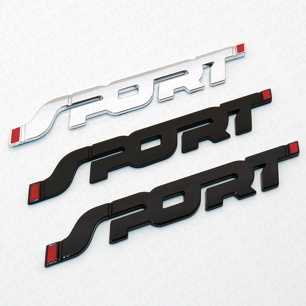 Universal Black SPORT Tailgate Adhesive Nameplate Badge Logo Emblem Limited