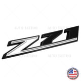 For Chevy 19-21 Silverado Z71 Fender Letter Sport Logo Emblem Badge Black White