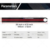 Red Carbon Fiber 5D Car Hood Sticker Stripe Decal For BMW Performance Sport