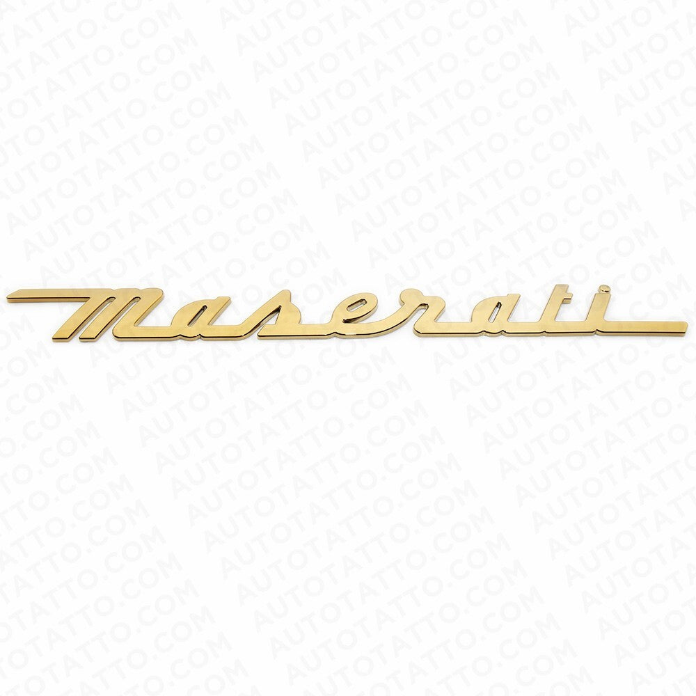 For Maserati Gold Chrome Trunk Letter Nameplate Logo Emblem Badges Sport OEM