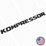 Mercedes 99-05 Gloss Black Kompressor Trunk Luggage Lid Logo Emblem Badge Sport