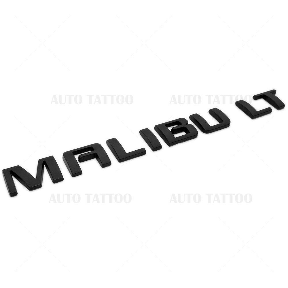 Chevy Malibu LT Trunk Door Letter Emblem Logo Badge Nameplate Matte Black Sport