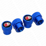 For Audi S Roundel Car SUV Wheels Tire Air Valve Caps Stem Dust Logo Cover Sport