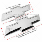 16-19 Chevy Silverado 1500 Front Grille & Tailgate Logo Emblem Chrome Silver
