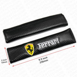 Ferrari Carbon Car Seat Belt Cover Safety Shoulder Strap Cushion Pad Harness