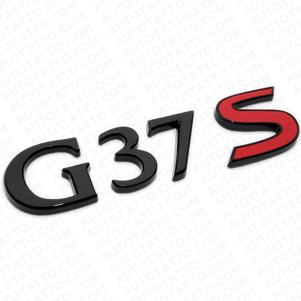 For Infiniti G37s Rear Trunk Letter Badge Emblem Nameplate Sport Gloss Black