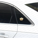 Universal Fashion Zinc Alloy Bling Crystal Crown Car Decal Sticker Decoration
