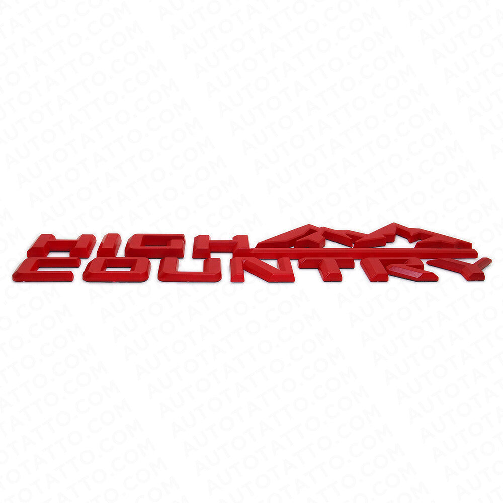 2x 19-21 Red Chevy Tahoe Silverado High Country Fender Letter Logo Emblem Badge