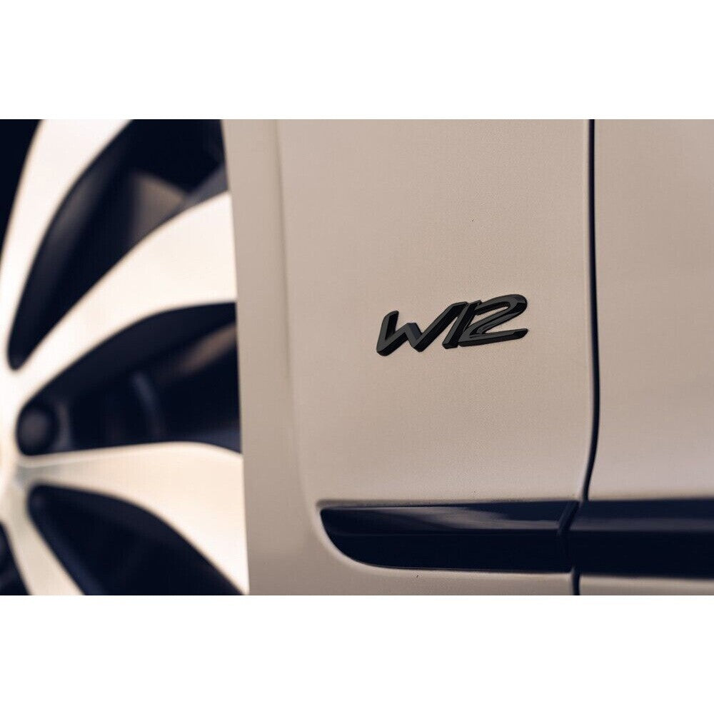 2x Bentley Continental GT Speed W12 Sidehead Fender Badge Emblem Gloss Black