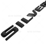 19-21 Matte Black Silverado Custom 1500 Tailgate Letter Logo Emblem Badge Z71