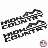2x 19-21 Matte Black Tahoe Silverado High Country Fender Letter Emblem Badge