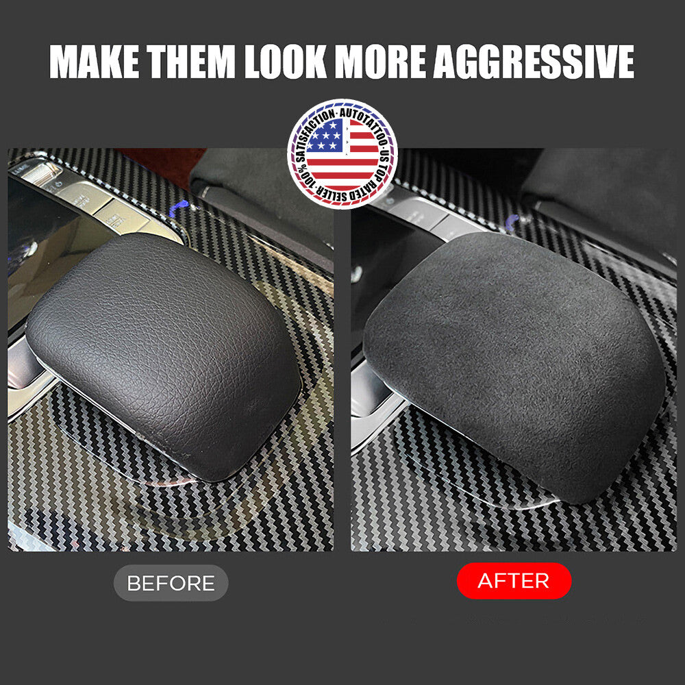Mercedes CLA A Class W177 W118 Alcantara Nubuck Suede Gear Shift Knob Cover Trim