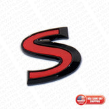 For Infiniti S Side Fender Left or Right Badge Emblem Nameplate Gloss Black Red