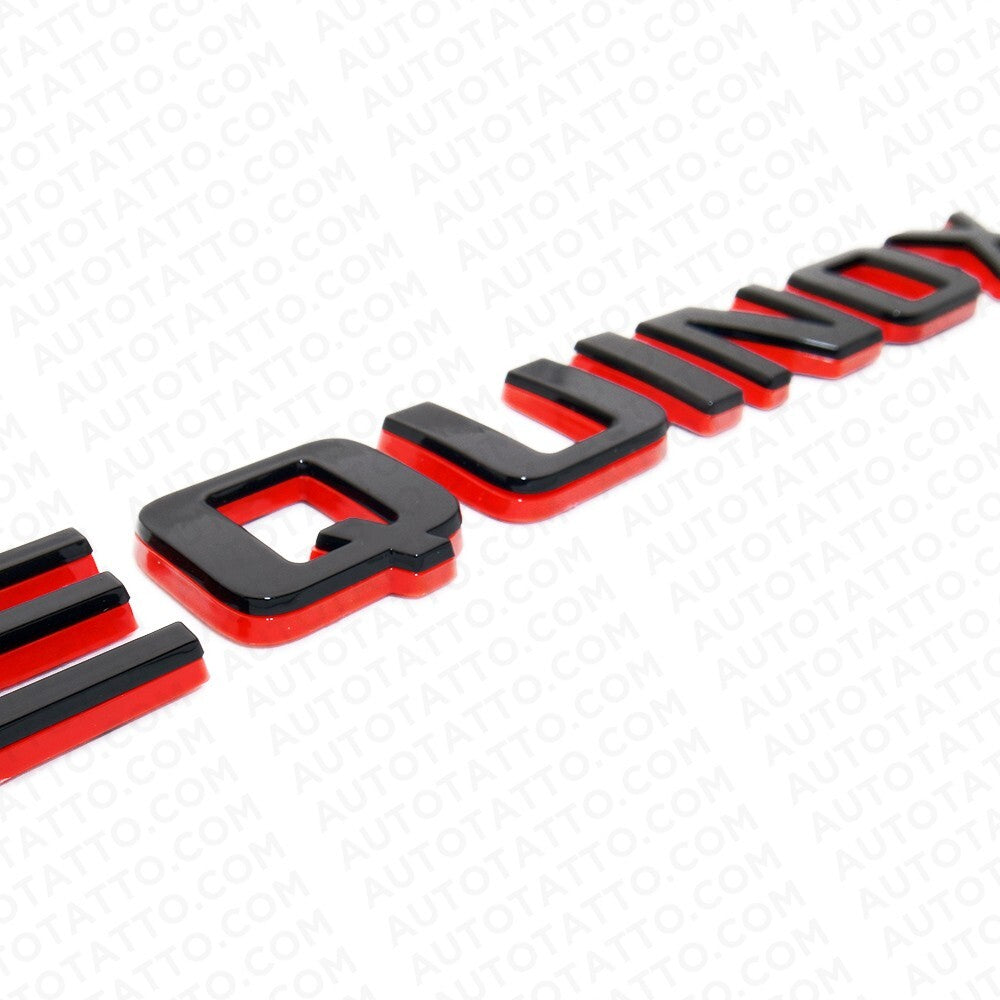 17-24 Chevy Equinox Liftgate Nameplate Letter Badge Redline Emblem Black & Red