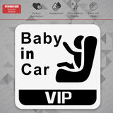 Cute Baby in Car Seat VIP Sticker Decal Kid on Board Van Trunk Window Decorate