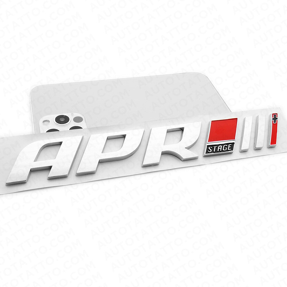 APR Stage III+ Tuning Car Trunk Nameplate Badge Logo Emblem 3D Sticker Sport