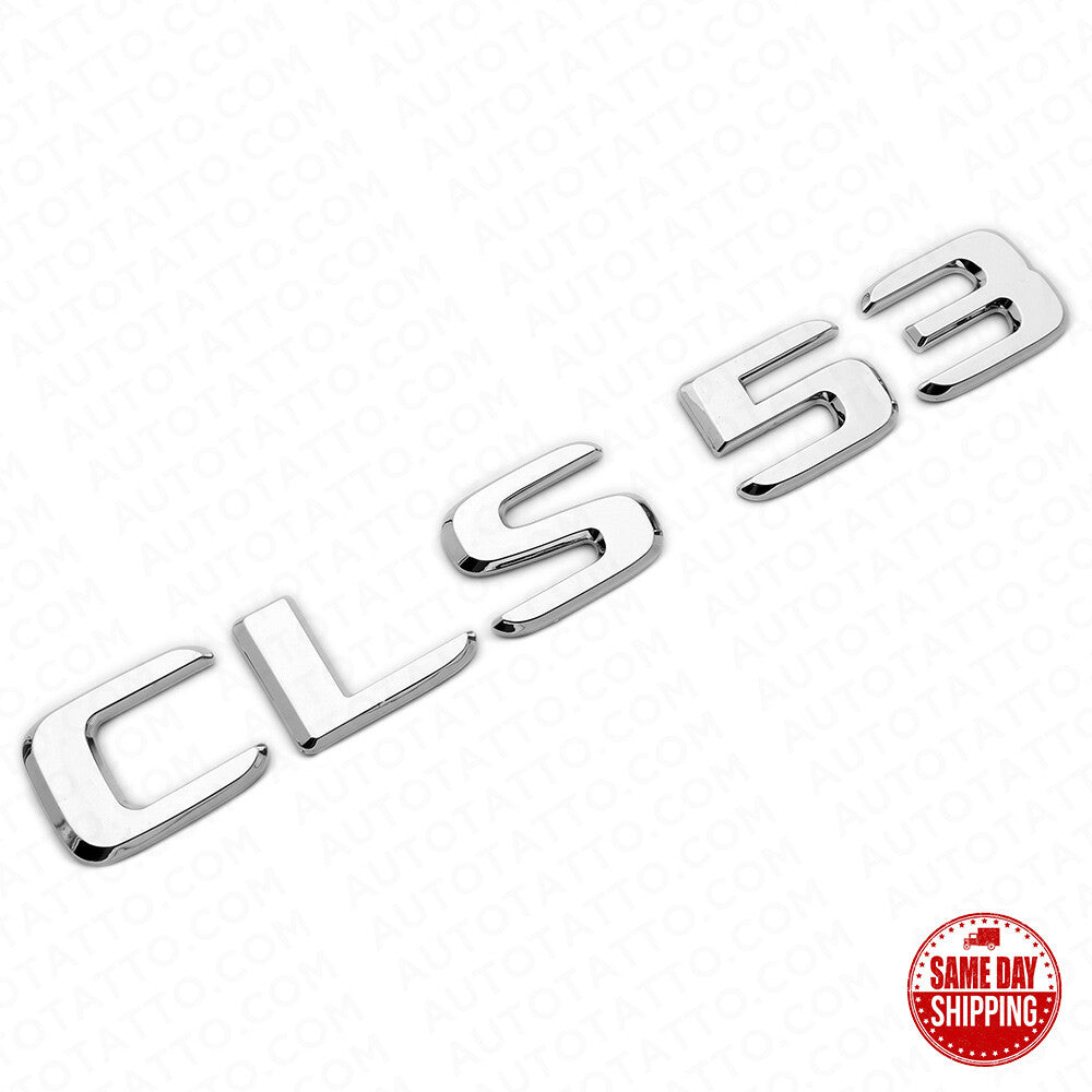 19-21 Mercedes-Benz CLS 53 CLS53 Letter Emblem Trunk Logo Badge AMG Sport Chrome