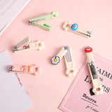 2x Cute Cartoon ABS Stainless Steel Nail clippers Nail Cutter Tool(Random Style)