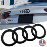 12-18 Audi A7 S7 RS7 Rear Liftgate Trunk Sign Logo Ring Badge Emblem Gloss Black