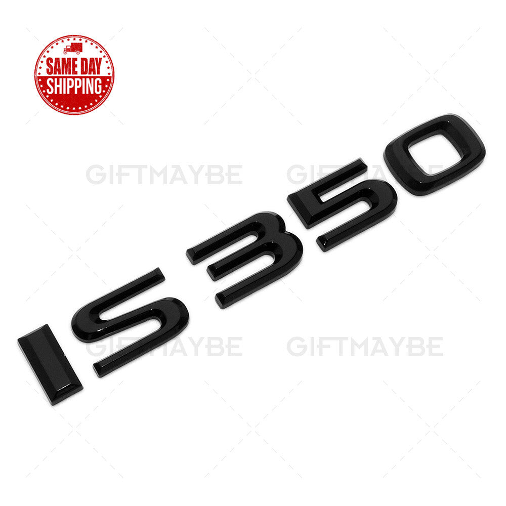 Lexus Trunk Lid Gloss Black IS 350 Letter Logo Badge Decal Emblem Car F-Sport