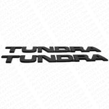 2pcs 07-14 Black Tundra Letter Side Door Tailgate Nameplate Emblem Badge Logo
