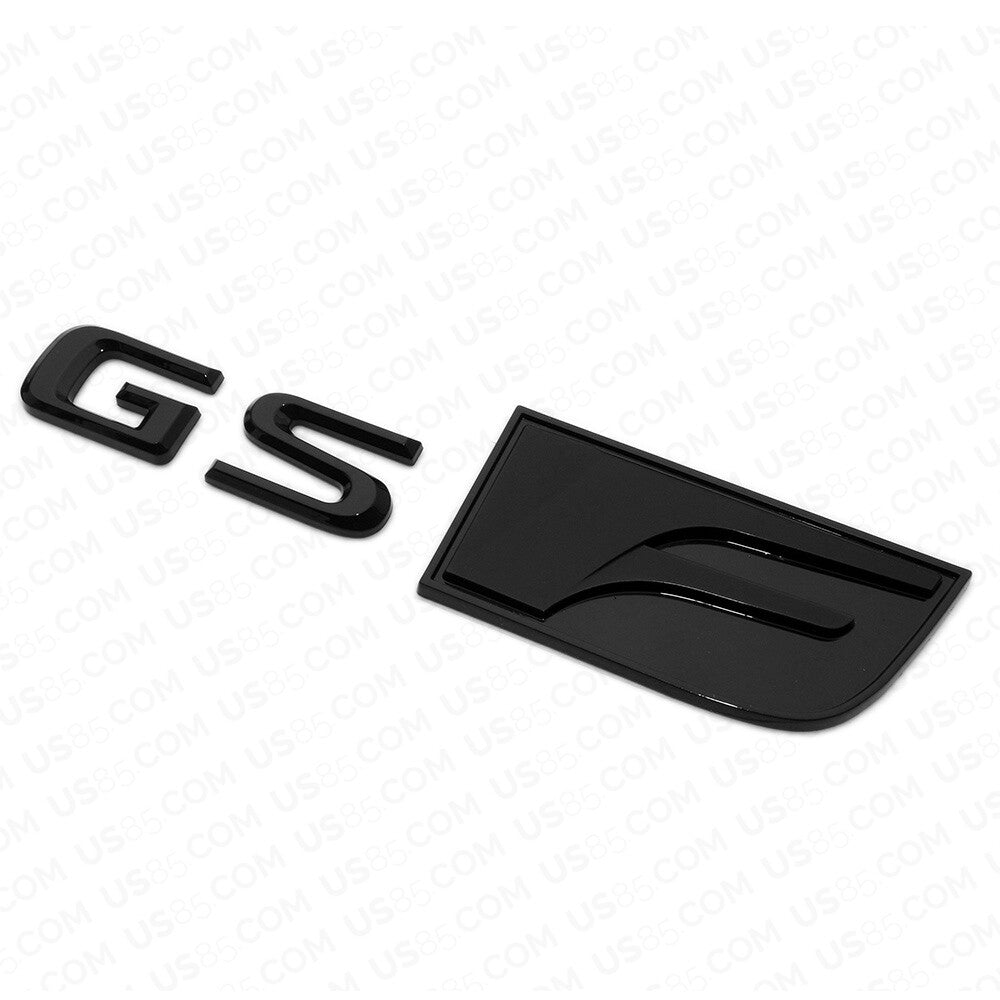 Lexus Trunk Lid Gloss Black GS F Letter Logo Badge 3D Decal Sport Emblem F-Sport