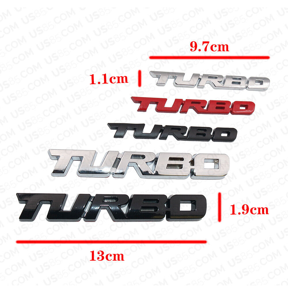 Universal 3D Fashion Waterproof Metal Turbo Car Decal Sticker Auto Decoration