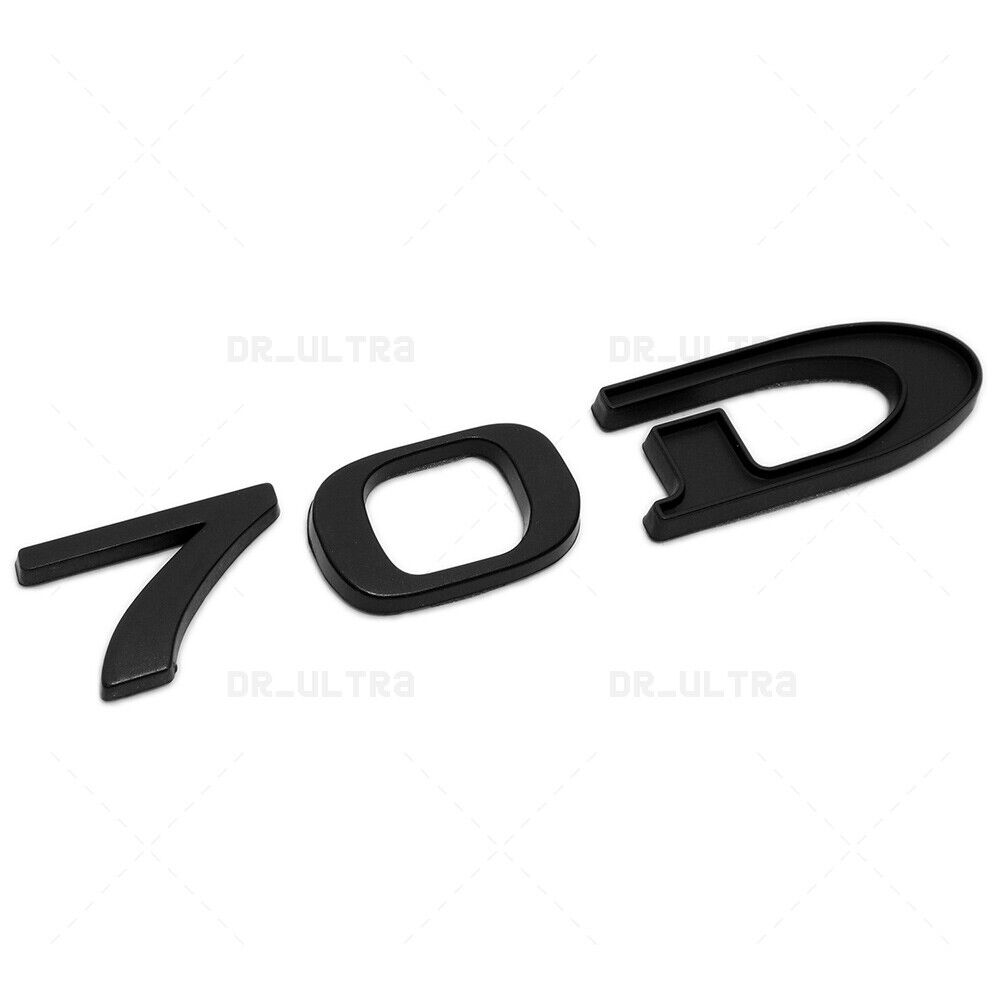 Tesla Rear Liftgate Lid Model 70D Nameplate Logo Badge Emblem Sport Matte Black
