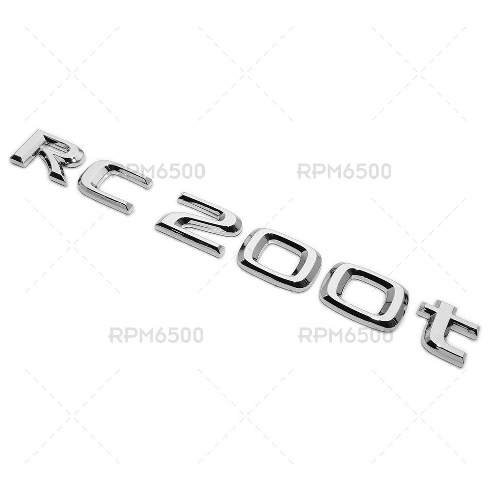 For Lexus Trunk OEM Chrome RC 200t Letter Logo Badge Emblem Car Replace F-Sport