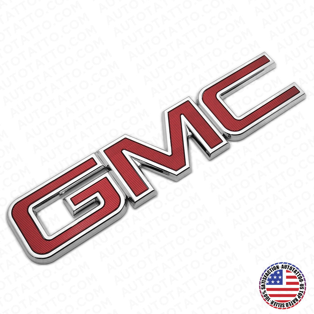 14-19 GMC Sierra Canyon Tailgate Letter Logo Emblem Adhesive Nameplate OEM Red