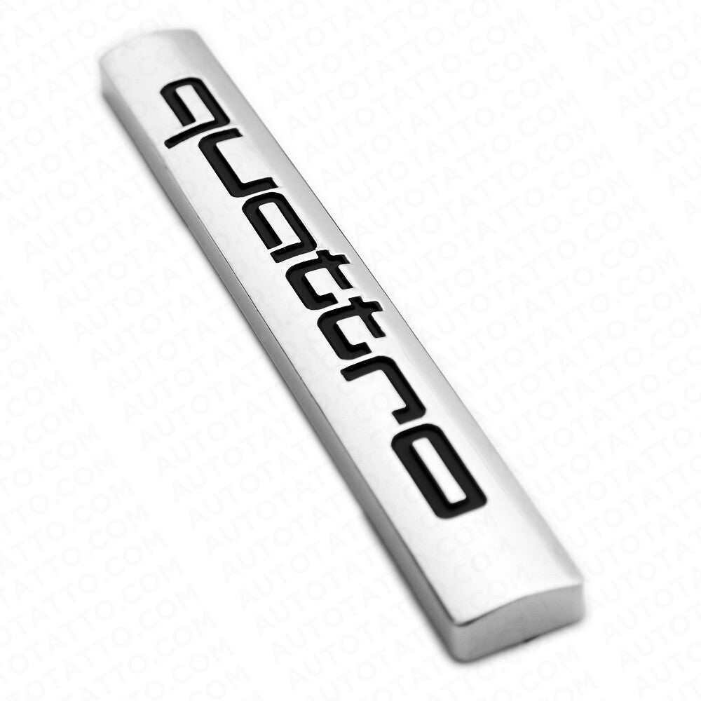 96-22 Audi Sport Rear Trunk Deck Lid Quattro Nameplate Emblem Logo Badge Chrome