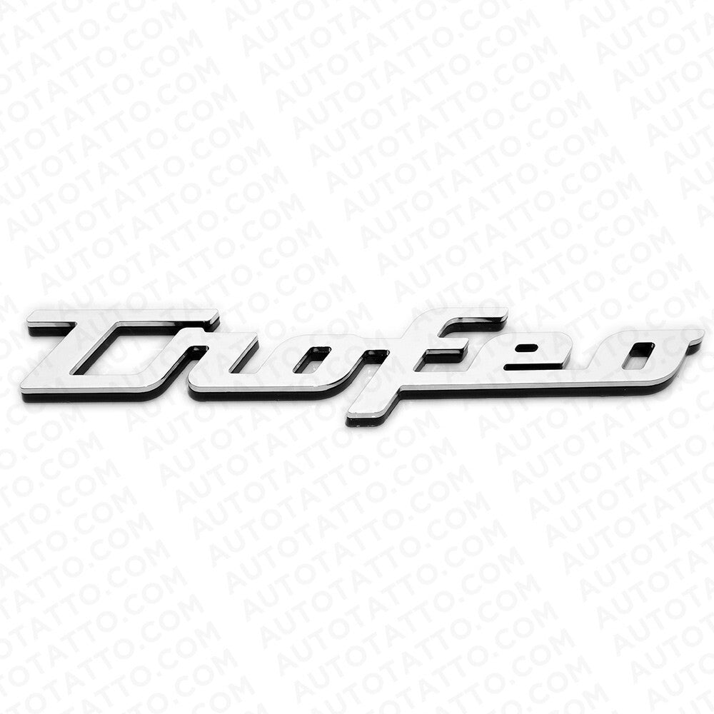 Maserati Levante GT Side Fender Trofeo Emblem Nameplate Badge Chrome Black