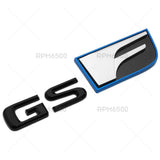 Lexus Trunk Lid Gloss Black GS F Letter Logo Badge 3D Decal Sport Emblem F-Sport