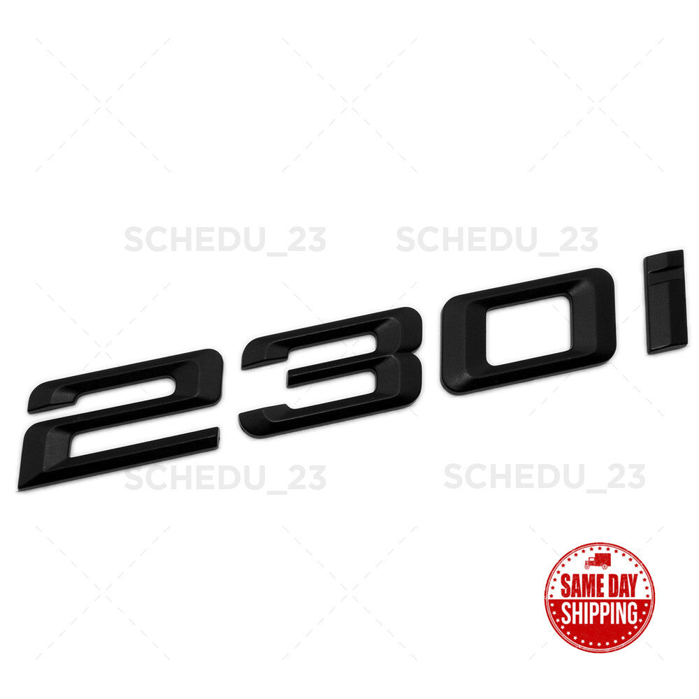 17-21 BMW 230i Rear Trunk Lid Letter Emblem Badge M Power Sport Matte Black