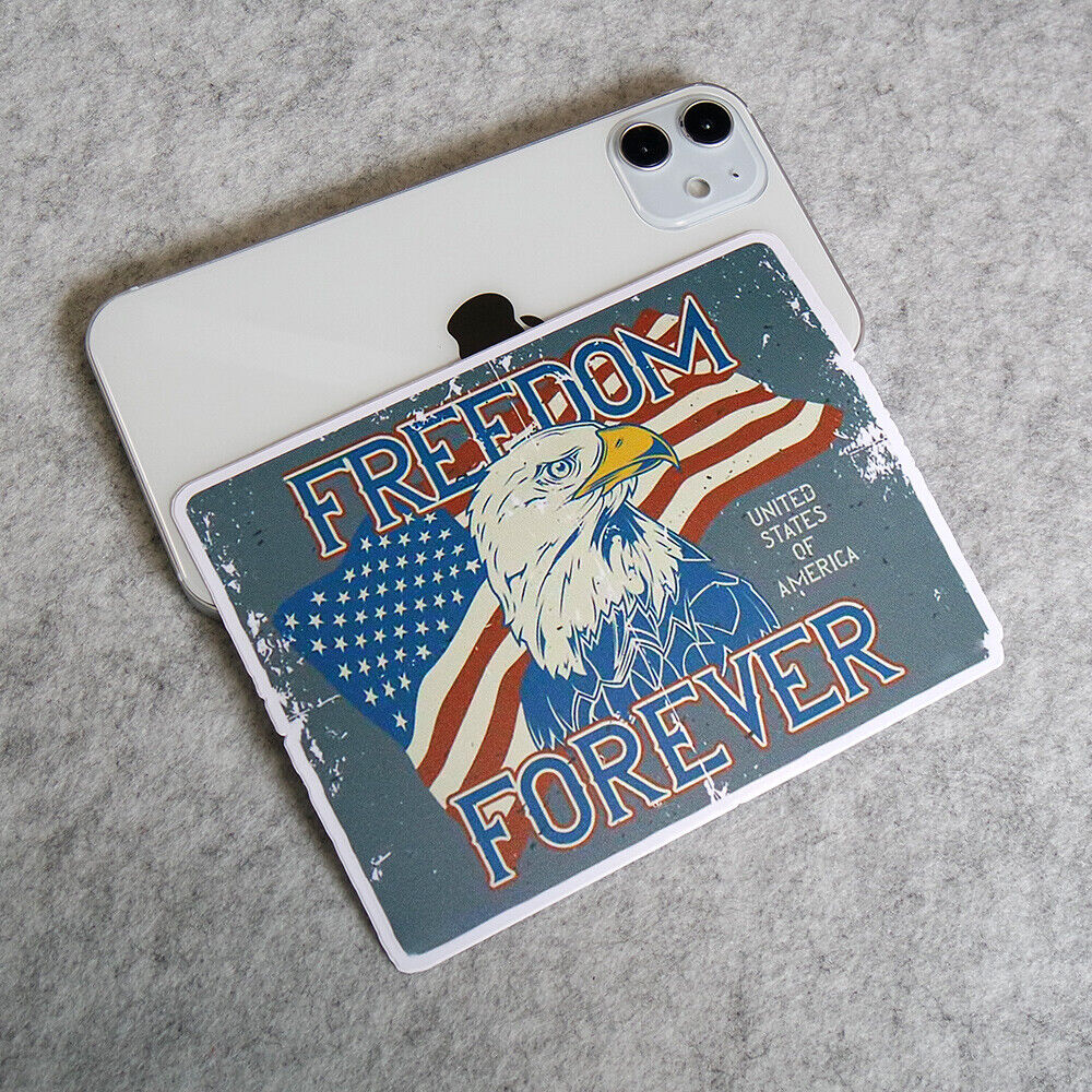 Freedom Forever USA American Eagle Sticker Decal Office Car Door Window Decorate