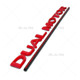 Tesla Rear Liftgate Lid Dual Motor Performance Nameplate Logo Badge Emblem Sport