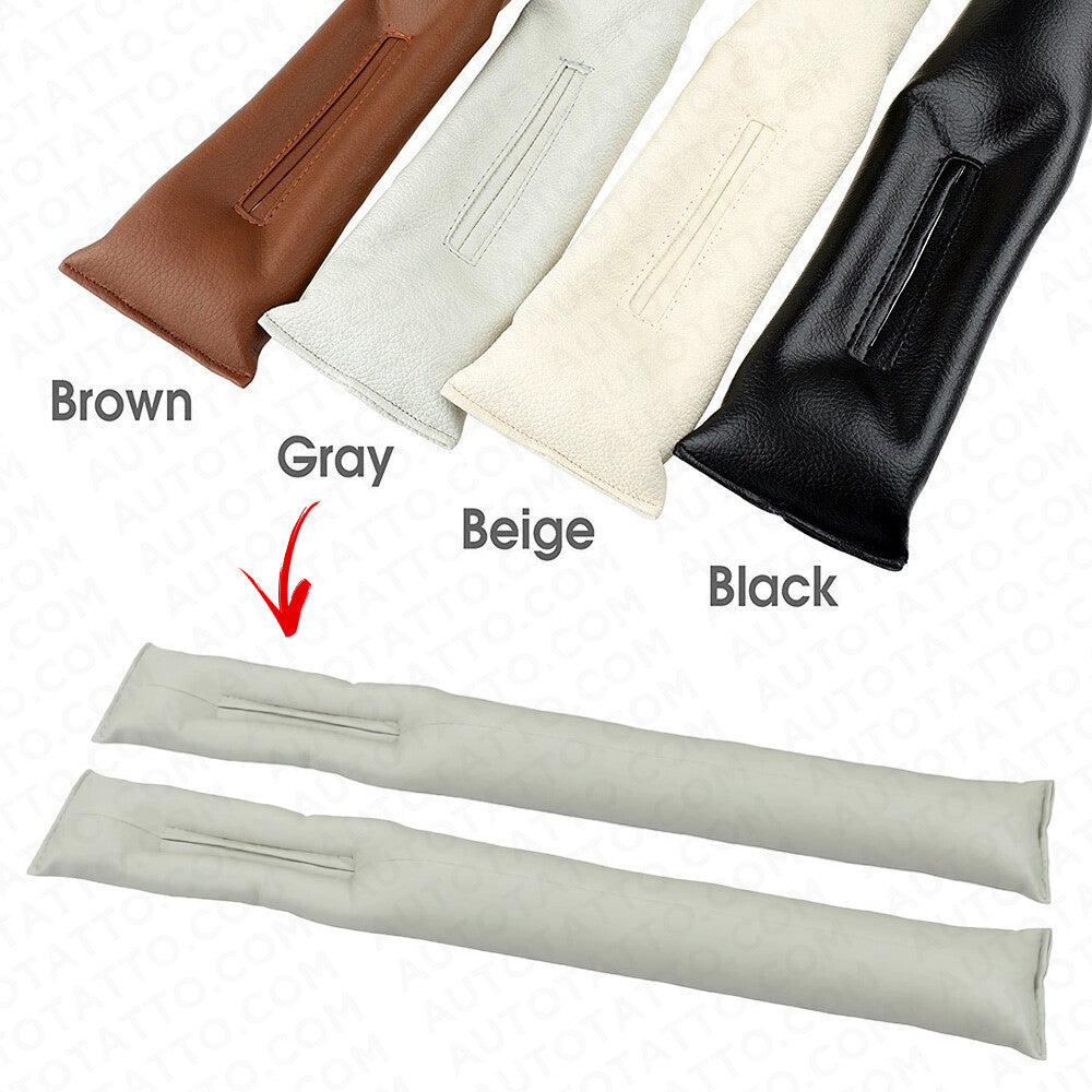 2pcs Universal Car Sport Seat Hand Brake Gap Filler Pad Leather Decoration Gift