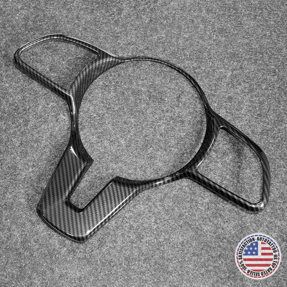 Mercedes A C CLA GLB GLC GLE Carbon Fiber Style Steering Wheel Cover Trim Sport