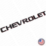 Chevy Chevrolet Truck Lifgate Letter Badge Logo Emblem Black Redline Large Size
