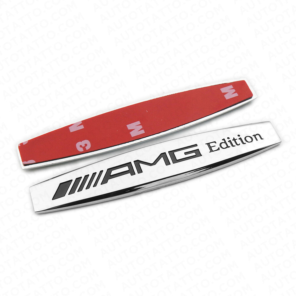 2pcs Car AMG Edition Side Fender Marker 3D Decal Sticker Badge Emblem Decorate